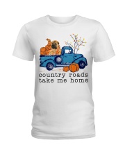 Blue Car - Chinese Shar Pei Ladies T-Shirt tile
