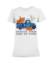 Blue Car - LEMON Beagle Premium Fit Ladies Tee tile