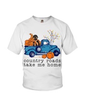 Blue Car - Dobermann Pinscher Youth T-Shirt tile