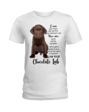 Your Friend CHOCOLATE lab Ladies T-Shirt tile