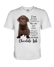 Your Friend CHOCOLATE lab V-Neck T-Shirt tile
