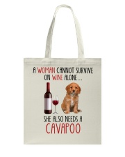 She Also Needs - Cavapoo Dog Tote Bag tile