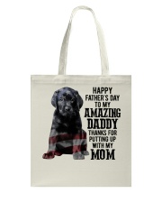Happy Father Day - Black Labrador Tote Bag tile