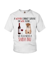 She Also Needs - Shiba Inu Dog Youth T-Shirt tile