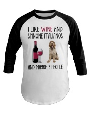 Three People - Spinone Italiano Baseball Tee tile