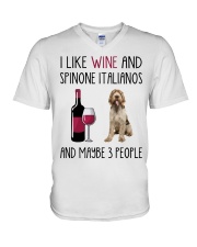 Three People - Spinone Italiano V-Neck T-Shirt tile