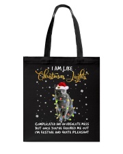 Christmas Lights - Cat 4 Tote Bag tile