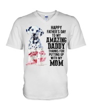 Father Day - Dalmatian Dog V-Neck T-Shirt tile