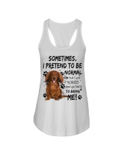 Sometimes - Red Long Haired Dachshund Ladies Flowy Tank tile