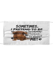 Sometimes - Red Long Haired Dachshund Mask tile