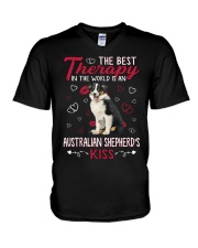 Best Therapy - Australian Shepherd 2 V-Neck T-Shirt tile