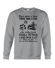 Girl love Tattoos and Dog Crewneck Sweatshirt tile