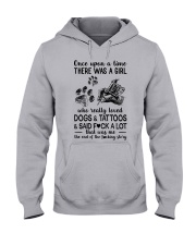 Girl love Tattoos and Dog Hooded Sweatshirt tile