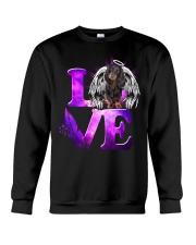 Heaven Love - Black Long-haired Dachshund Crewneck Sweatshirt tile