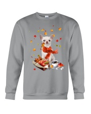 Autumn Leaves Pink Nosed Chico Crewneck Sweatshirt tile