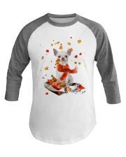 Autumn Leaves Pink Nosed Chico Baseball Tee tile