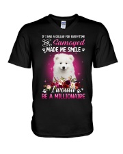 Millionaire - Samoyed V-Neck T-Shirt tile