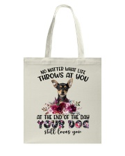At The End - German Pinscher Tote Bag tile