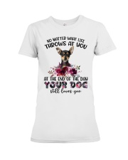 At The End - German Pinscher Premium Fit Ladies Tee tile