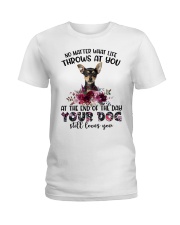 At The End - German Pinscher Ladies T-Shirt tile