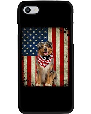 Australian Shepherd - American Flag Phone Case tile