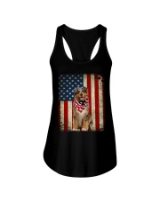 Australian Shepherd - American Flag Ladies Flowy Tank tile