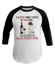 She Also Needs - English Springer Spaniel Baseball Tee tile
