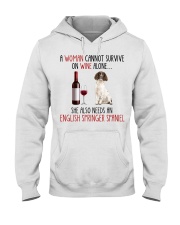 She Also Needs - English Springer Spaniel Hooded Sweatshirt tile