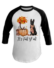 It is Fall - Black German Shepherd Baseball Tee tile