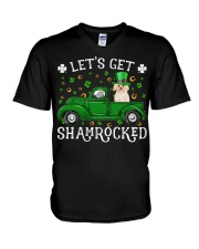 Shamrocked - GOLD Morkie V-Neck T-Shirt tile