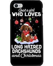 Just A Girl - Long Haired Dachshund Phone Case tile
