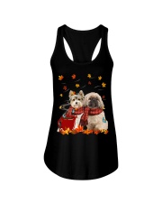 Hot Chocolate- Shih Tzu and Yorkie Ladies Flowy Tank tile
