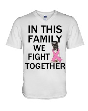Fight Together - American Akita V-Neck T-Shirt tile