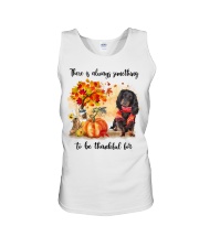 Thankful For - BLACK LONG HAIRED Dachshund Unisex Tank tile
