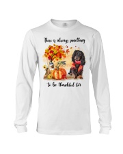 Thankful For - BLACK LONG HAIRED Dachshund Long Sleeve Tee tile