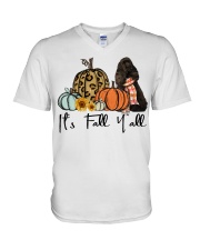 Fall Pumpkin American Cocker Spaniel V-Neck T-Shirt tile