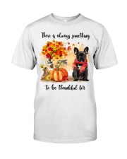 Thankful For - BLACK French Bulldog Classic T-Shirt front