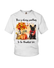 Thankful For - BLACK French Bulldog Youth T-Shirt tile