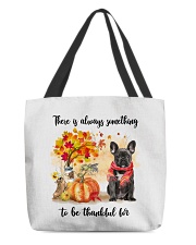 Thankful For - BLACK French Bulldog All-Over Tote tile