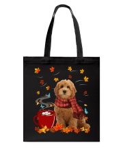 Hot Chocolate - RED Goldendoodle Tote Bag tile