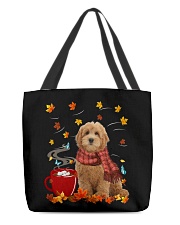Hot Chocolate - RED Goldendoodle All-Over Tote tile