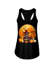 Moon Candy - CHOCOLATE Miniature Schnauzer Ladies Flowy Tank tile