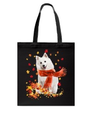 Autumn Leaves Scraf - Japanese Spitz Tote Bag tile