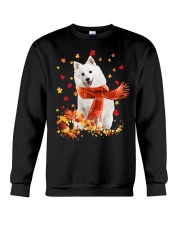 Autumn Leaves Scraf - Japanese Spitz Crewneck Sweatshirt tile