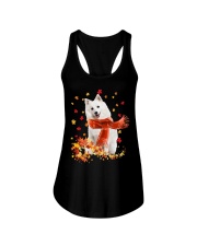 Autumn Leaves Scraf - Japanese Spitz Ladies Flowy Tank tile