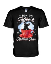 Xmas Coffee - French Bulldog 3 V-Neck T-Shirt tile