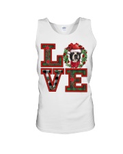 Christmas Love - BLACK Boston Terrier Unisex Tank tile