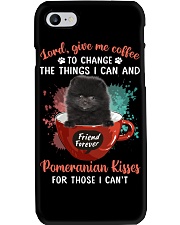 Give Me Coffee - BLACK Pomeranian Phone Case tile