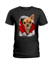 Canada Flag - Chihuahua 1 Ladies T-Shirt tile