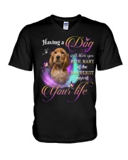 Happiest - English Cocker Spaniel 2 V-Neck T-Shirt tile